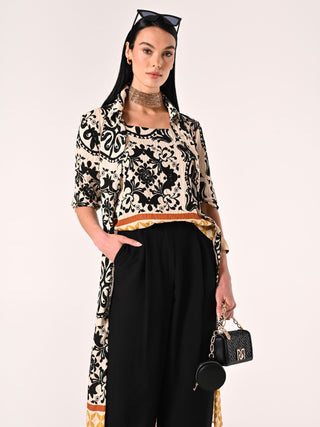 Ethnic-print Viscose Top