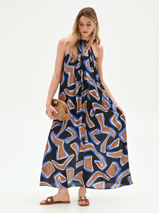 Graphic Print Maxi Dress