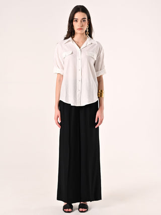 Crinkled Viscose-Blend Shirt
