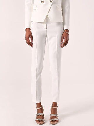 Trousers in White Technical Fabric