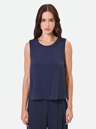 Essential Navy Crew-Neck Top