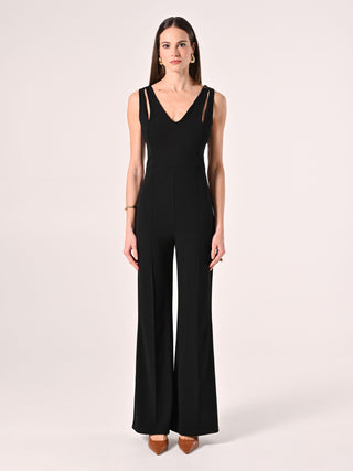 Black Jumpsuit with Cut-out Detail