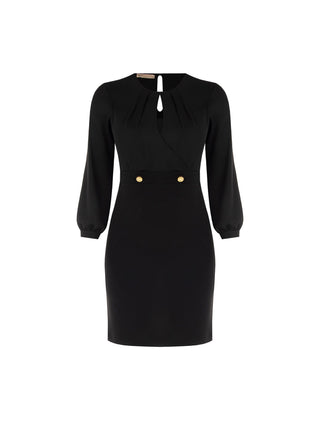Abito Curvy tubino nero con scollo a goccia