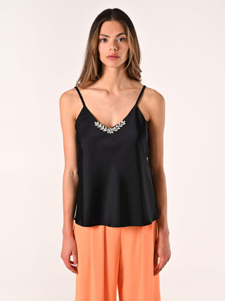 Black Top with Jewel Insert