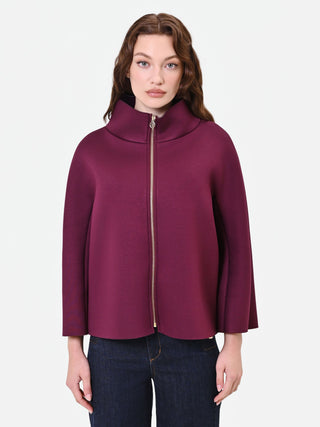 Bordeauxrote Cape-Jacke