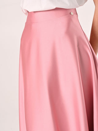 Pink Satin Skirt