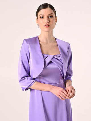 Lilac Satin Shrug