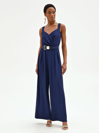Navy Palazzo Jumpsuit