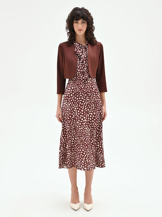 Coprispalle marrone in raso