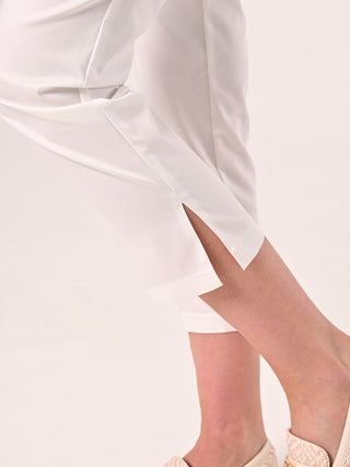 Pantaloni Skinny in Cotone Bianchi