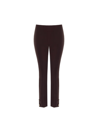 Pantalone moro marrone con spacchetto laterale