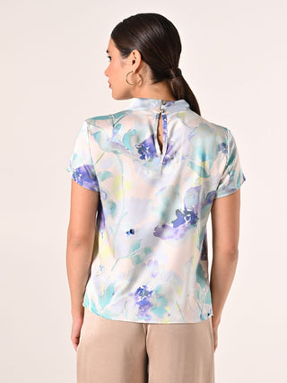 Chemisier Curvy en satin à imprimé floral