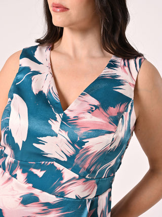 Abito Lungo Curvy stampa Floreale