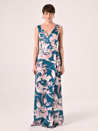 Robe longue imprimé fleuri