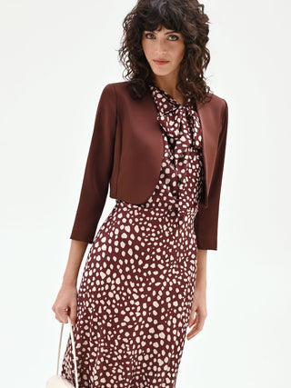 Coprispalle marrone in raso