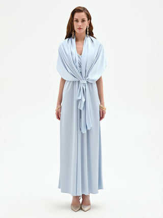 Sky Blue Satin Wrap