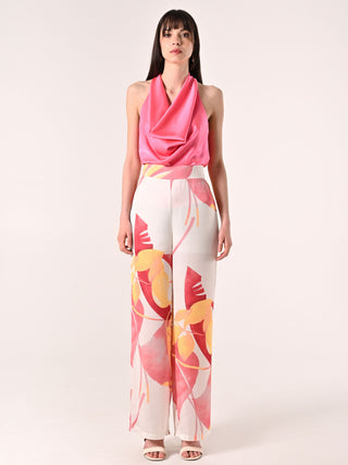 Pantalon ample imprimé abstrait