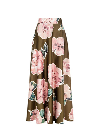 Jupe maxi en satin duchesse