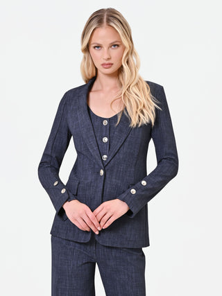 Navy Blue Milano Stitch Blazer
