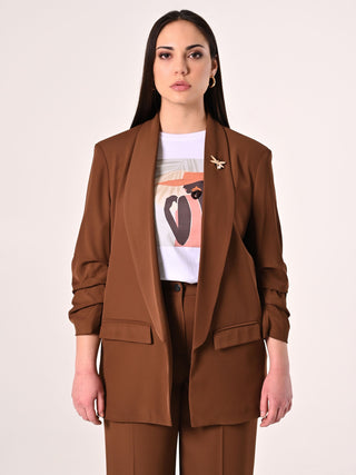 Curvy Chocolate Open Jacket