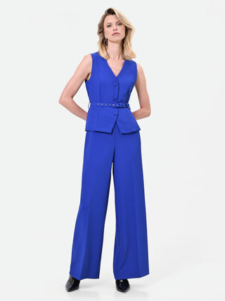 Royalblauer Jumpsuit in Zweiteiler-Optik