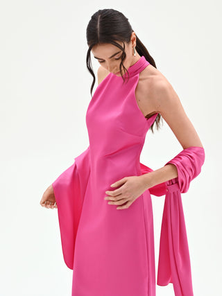 Fuchsia Satin Stole