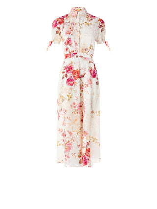 Robe chemise en coton imprimé fleuri