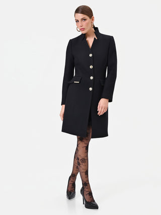 Black Coat with Gold Buttons