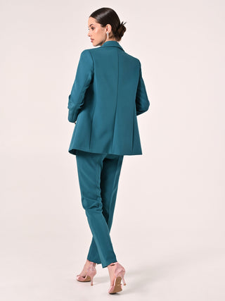 Trousers in Royal Green Technical Fabric