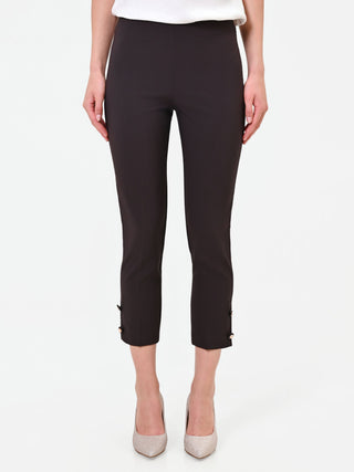 Dark Brown Trousers with Side Slit