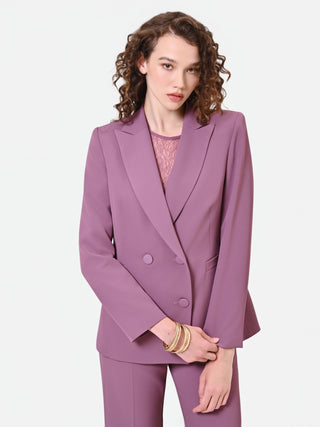Dusty Pink Double-Breasted Blazer