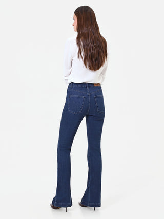 Front-Split Flare Jeans