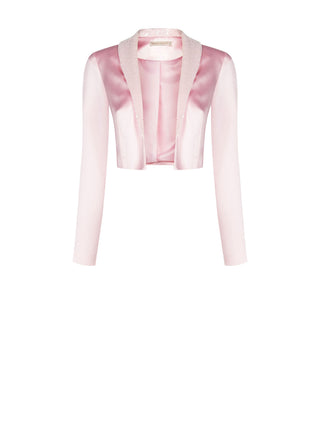 Giacca rosa pastello con paillettes