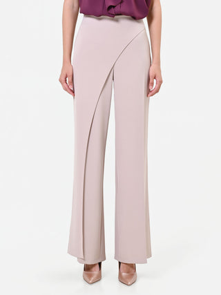 Flowy Asymmetric Trousers in Taupe