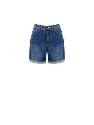 Uniform-wash Denim Shorts