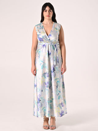 Abito Lungo Curvy stampa Floreale
