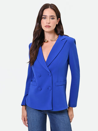 Royal Blue Double-Breasted Blazer