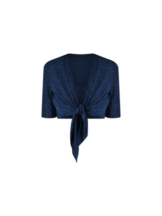 Blue Micro Glitter Shrug