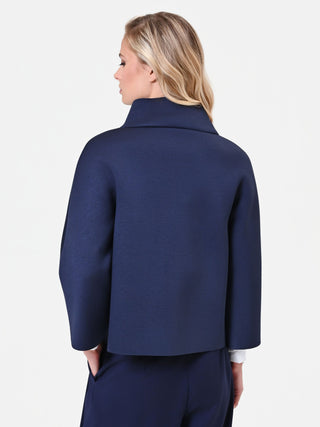 Cappa corta blu in scuba soft