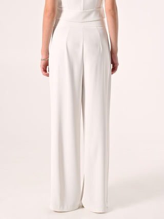 Pantaloni in Crepe Palazzo Bianchi