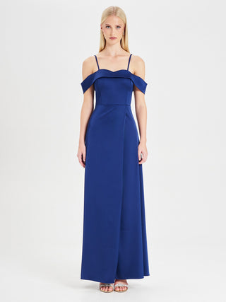 Abito Rinascimento atelier Blu con Spalle Scoperte
