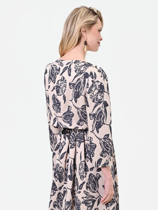 Kurze Jacquard-Jacke in Marineblau