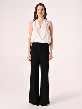 White Satin Halterneck Top