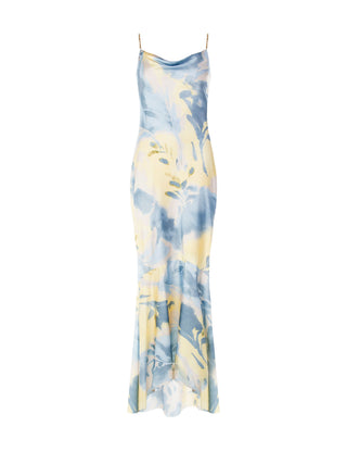 Robe longue avec bretelles bijoux