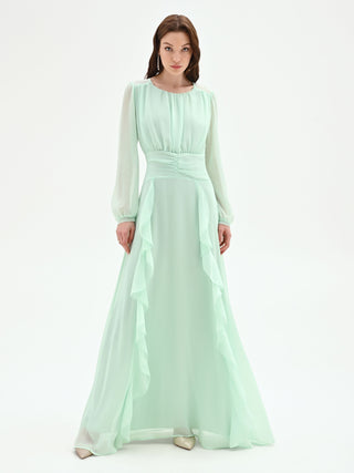 mint green maxi dress with ruffles Rinascimento mint green maxi dress with ruffles Rinascimento