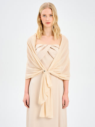 Beige Georgette Stole