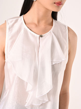 White Ruffled Blouse