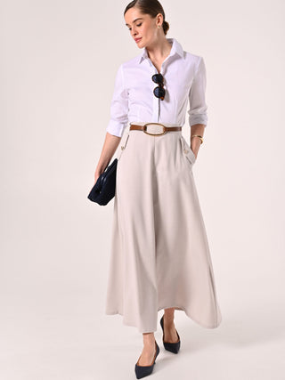 Pearl Grey Utility Skirt