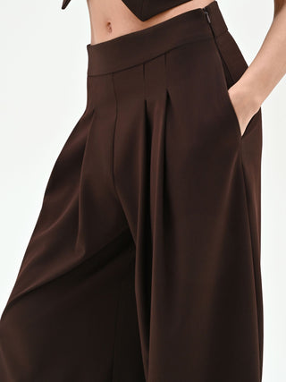 Dark Brown Palazzo Trousers