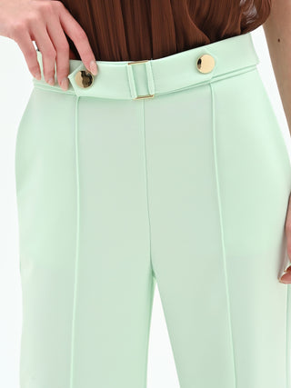 Pantalone verde menta a gamba dritta